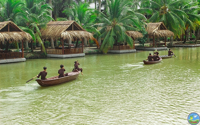 Huerto al lado del canal de My Khanh (Can Tho).