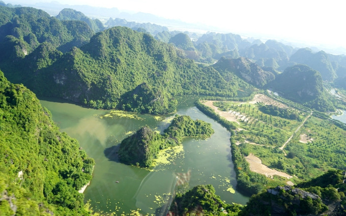 Trang An visto desde arriba. (Fotografía: Nhan Dan)