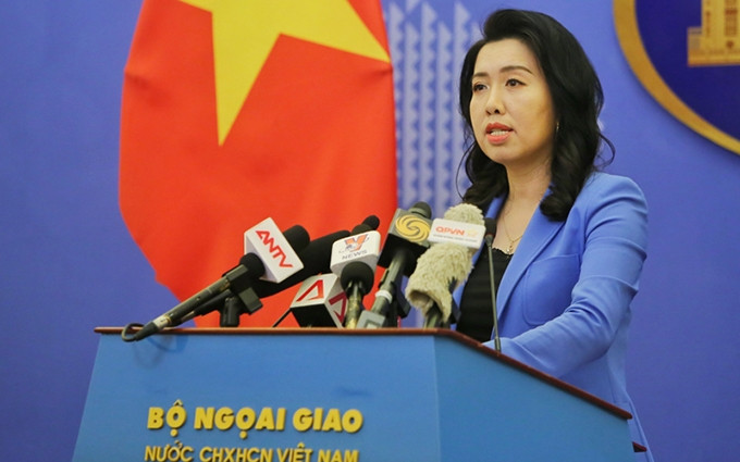 La portavoz de la Cancillería de Vietnam, Le Thi Thu Hang. (Fotografía: Nhan Dan)