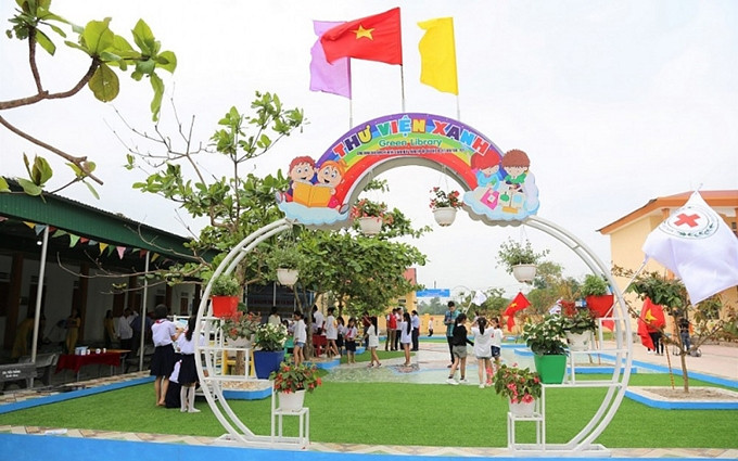 Una escuela reparada gracias a la donación del sistema Lee’s Sandwiches. (Fotografía: Cruz Roja de Vietnam)