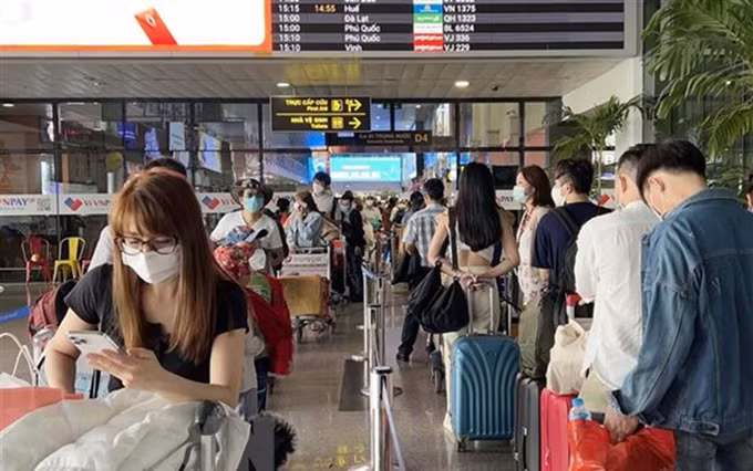 En el aeropuerto internacional de Tan Son Nhat, en Ciudad Ho Chi Minh. (Fotografía: VNA)