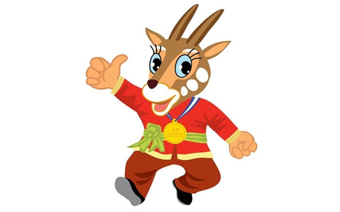 El diseño del saola como mascota de los SEA Games 31 y Asean Paragames 11. (Fotografía: hanoimoi.com.vn)