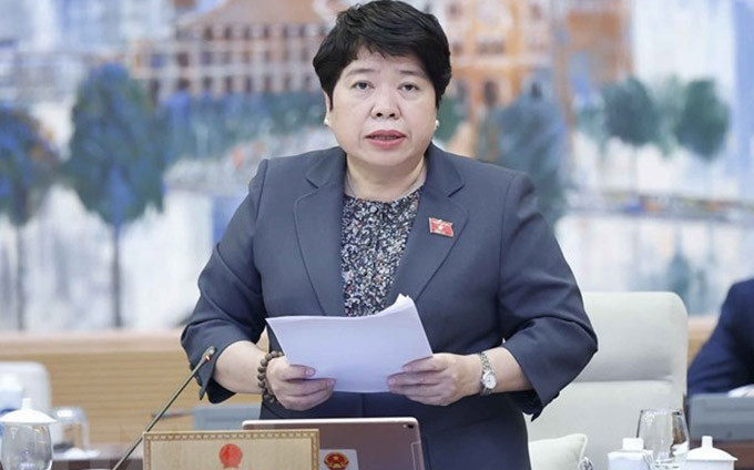 La jefa de la Comisión de Asuntos Sociales de la Asamblea Nacional de Vietnam, Nguyen Thuy Anh. (Fotografía: VNA)