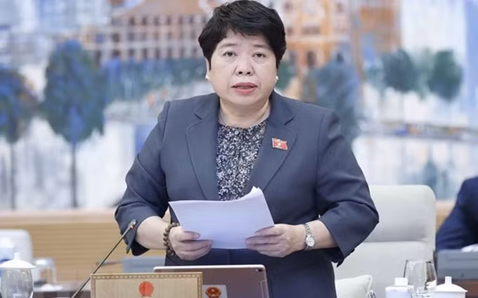La jefa de la Comisión de Asuntos Sociales de la Asamblea Nacional de Vietnam, Nguyen Thuy Anh. (Fotografía: VNA)