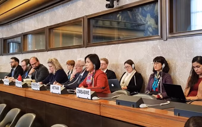 Le Thi Tuyet Mai, embajadora de Vietnam ante las Naciones Unidas durante la Conferencia de Desarme. (Fotografía: Misión diplomática de Vietnam)