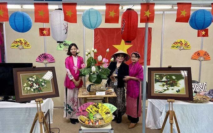 Pabellón de la Embajada de Vietnam en Grecia en la Exposición de Turismo de Philoxenia-Hotelia 2021. (Fotografía: baoquocte.vn)