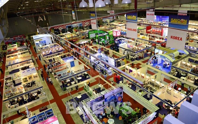 El panorama de la 17ª Exposición Internacional sobre Automoción, Motocicletas, Vehículos Eléctricos e Industria Auxiliar. (Fotografía: VNA)