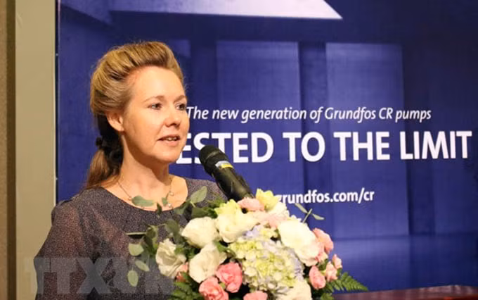 Louise Holmsgaard, encargada de negocios de la Embajada de Dinamarca en la Exposición (Fotografía: VNA)
