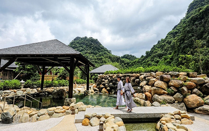Zona de Aguas Termales de Yoko Onsen Quang Hanh, en la norteña provincia vietnamita de Quang Ninh. (Fotografía: Nhan Dan)