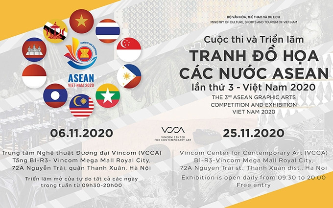 Celebrarán en Hanói tercera Exposición de Pinturas Gráficas de la Asean