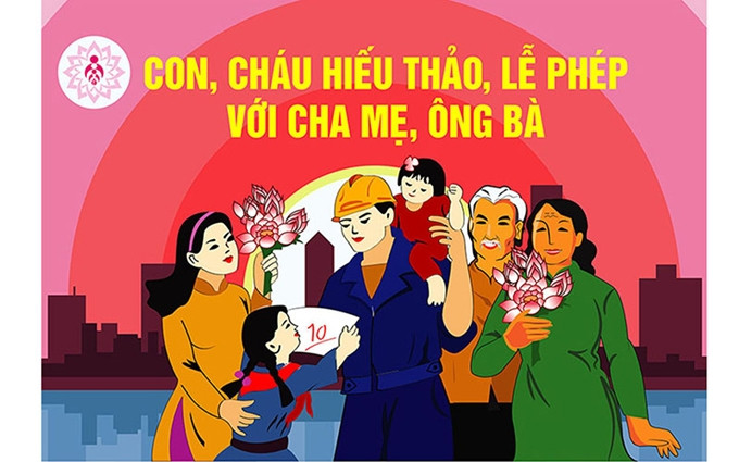 Un cartel de propaganda sobre el tema. (Fotografía: Ministerio de Cultura, Deportes y Turismo de Vietnam)