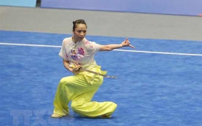 La wushuista vietnamita Duong Thuy Vi. (Fotografía: VNA)