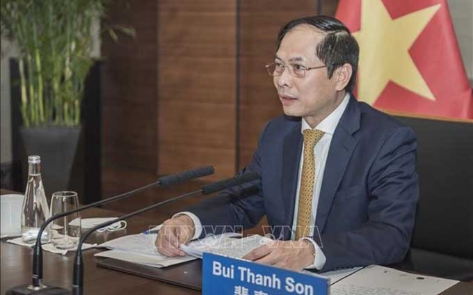El canciller vietnamita, Bui Thanh Son. (Fotografía: VNA)