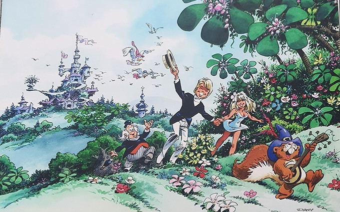 Una ilustración de un cómic del artista Dany. (Foto: Delegación Valonia-Bruselas en Vietnam)