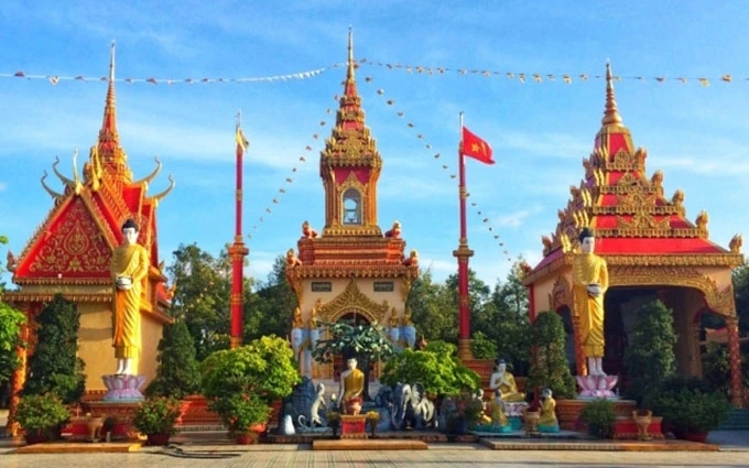 La pagoda Xiem Can en la ciudad Bac Lieu.