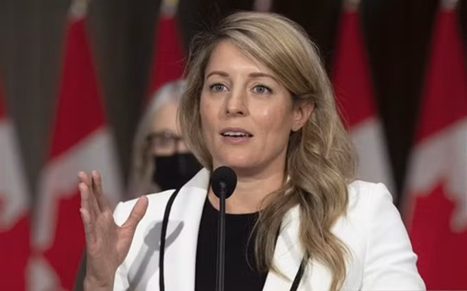 La ministra de Relaciones Exteriores de Canadá, Mélanie Joly (Fotografía: VNA)