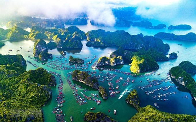 Archipiélago de Cat Ba desde arriba. (Fotografía: VNA)