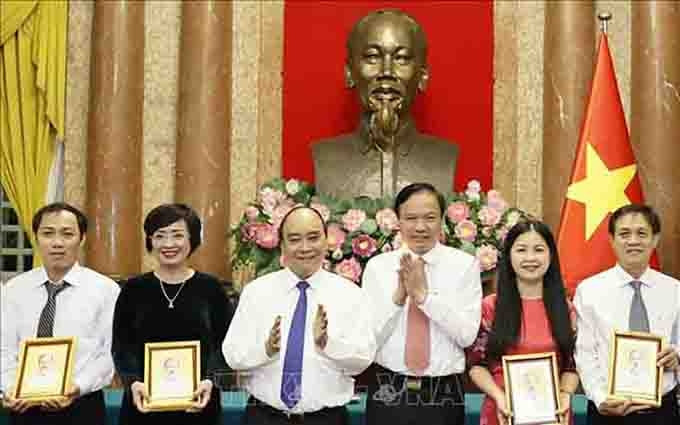 El presidente de Vietnam, Nguyen Xuan Phuc, en el evento. (Fotografía: VNA) 