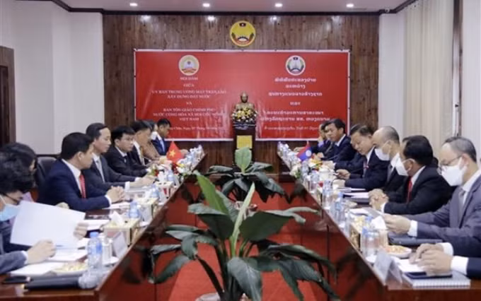 Escena de la reunión (Foto: VNA)