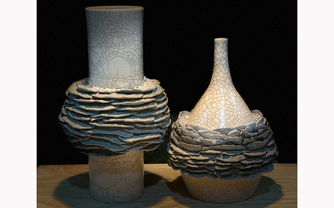 Una obra en la exposición. (Fotografía: hanoimoi.com.vn)