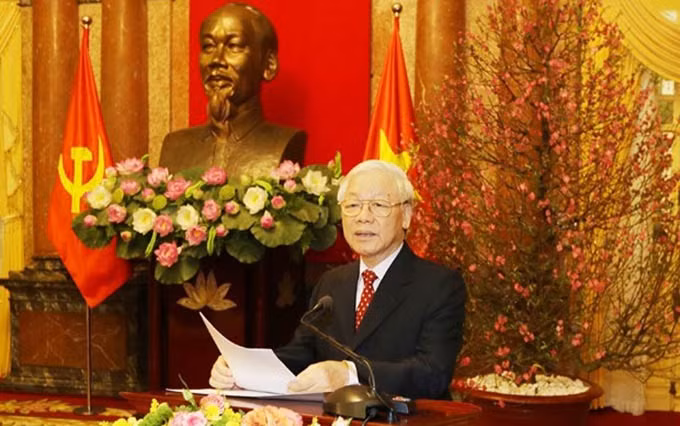 El secretario general del Partido Comunista (PCV) y presidente de Vietnam, Nguyen Phu Trong (Fotografía: baochinhphu.vn)