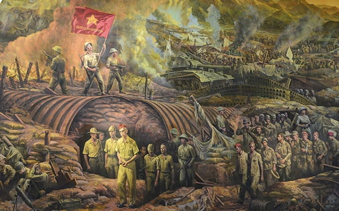 Una parte del mural. 