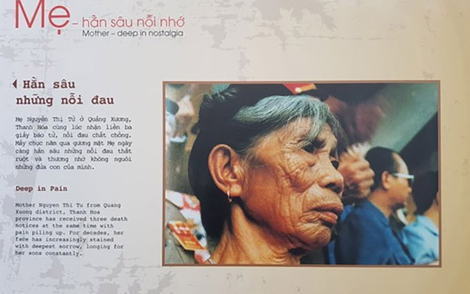 Una obra en la exposición. (Fotografía: nld.com.vn)