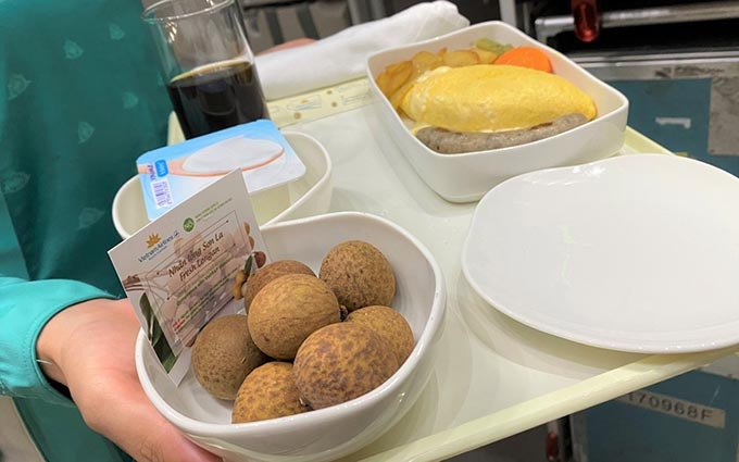 Longan de Son La será servido en vuelos de Vietnam Airlines. (Fotografía: qdnd.vn)