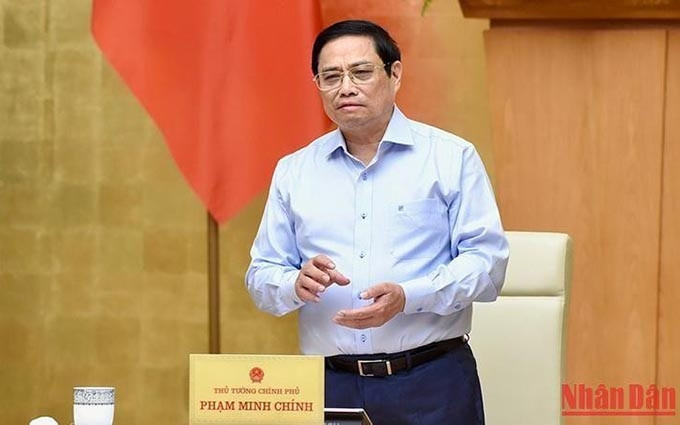 El primer ministro de Vietnam, Pham Minh Chinh en el evento. (Fotografía: Nhan Dan)