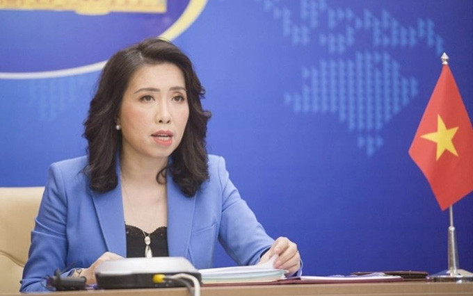 La portavoz del Ministerio de Relaciones Exteriores de Vietnam, Le Thi Thu Hang.