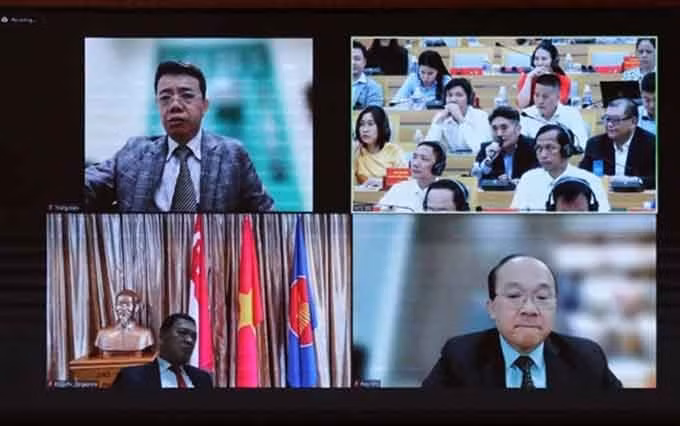 Escena del acto. (Fotografía: VNA)