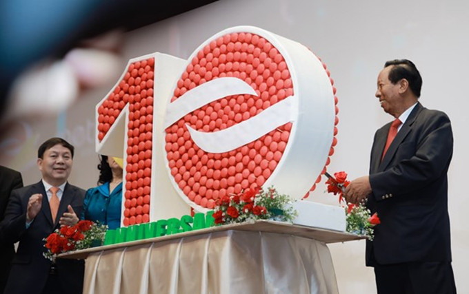Décimo aniversario de Metfone en Phnom Penh. (Fotografía: Viettel)