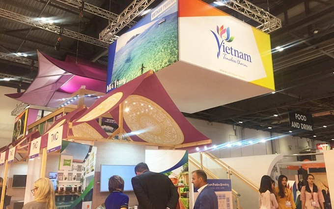 El stand de una empresa vietnamita participante en la edición 2018 de la Feria. (Fotografía: vietravel.com.vn)