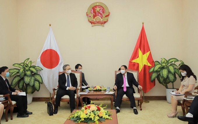 En la recepción. (Fotografía: Toquoc.vn)