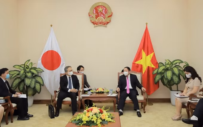 En la recepción. (Fotografía: Toquoc.vn)