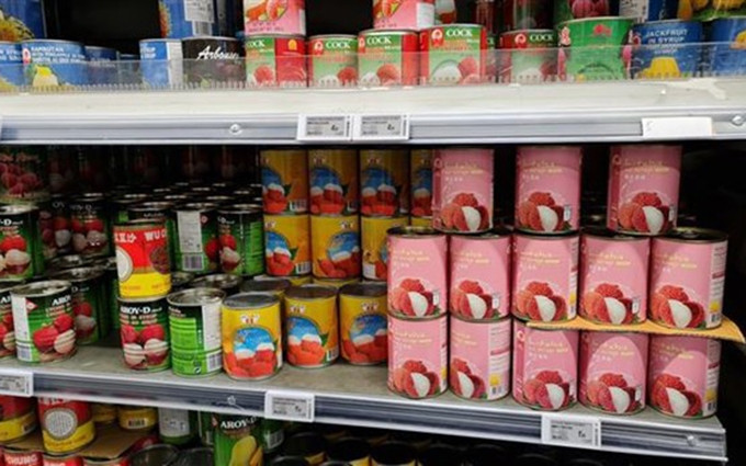 Lichi enlatado de Vietnam se presenta en Francia. (Fotografía: VNA)
