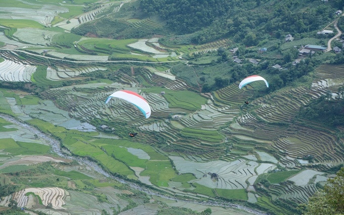 Festival de parapente en la provincia de Yen Bai.