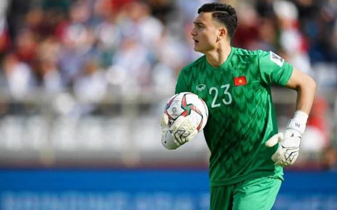El portero de la selección nacional de fútbol masculino de Vietnam, Dang Van Lam.