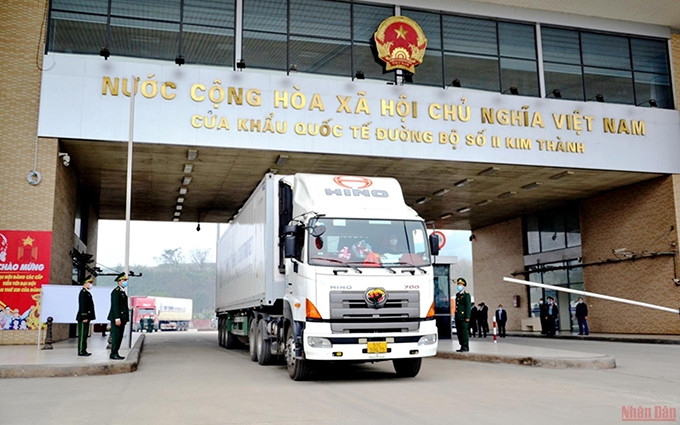 Paso fronterizo de Kim Thanh. (Fotografía: Nhan Dan)