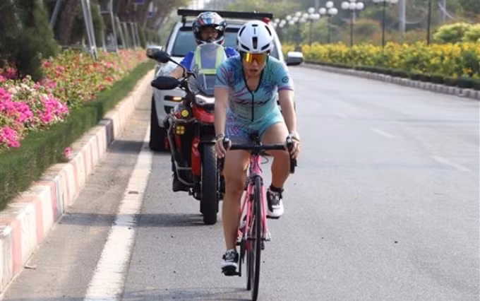 Un deportista en el torneo. 