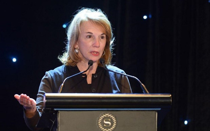 La presidenta del Centro Internacional Americano, y también cofundadora del Consejo Comercial Vietnam-EE. UU., Virginia Foote (Foto: baodautu.vn)