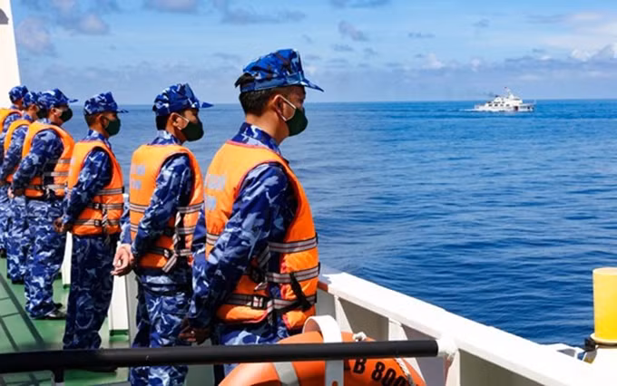 Concluyen patrulla conjunta entre guardias costeras de Vietnam y China. (Fotografía: VNA)