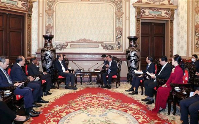 Escena de la reunión. (Fotografía: VNA)