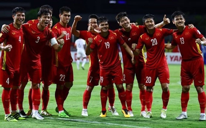 El equipo de fútbol masculino de Vietnam. (Fotografía: VNA)