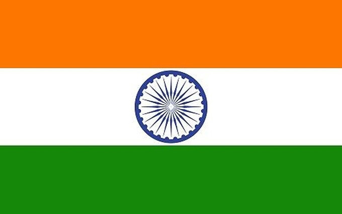 Bandera nacional de la India. 
