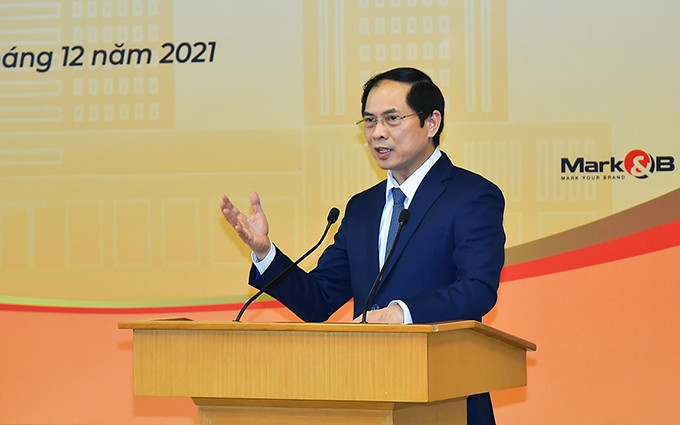 El canciller vietnamita, Bui Thanh Son, en la cita (Fotografía: baochinhphu.vn)