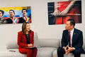 El embajador vietnamita, Vu Trung My, se reúne con la ministra de Turismo de Venezuela, Daniella Cabello. (Foto: VNA)