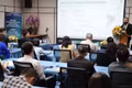 En el seminario. 