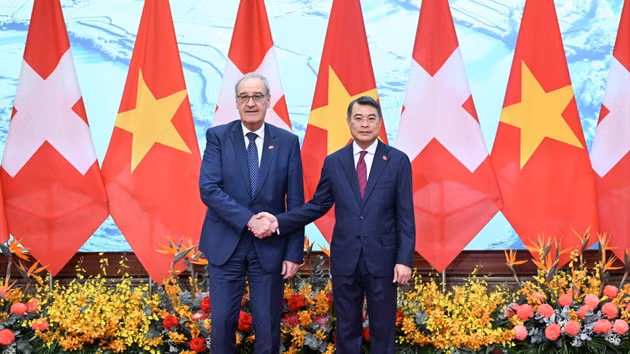 [Foto] Primer minstro de Vietnam dialoga con presidente de Suiza