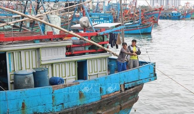 Los barcos zarpan en el puerto de Hon Ro (ciudad de Nha Trang, provincia de Khanh Hoa). (Foto: VNA)